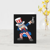 ダビングおじさんサム7月DabおもしろいBoのマスク4日 カード (黄色い花)