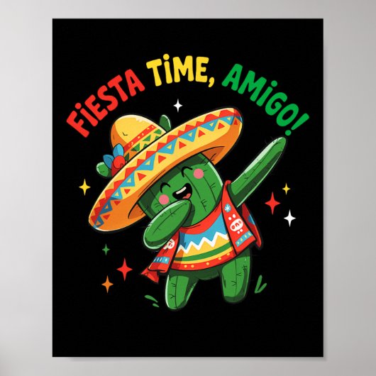ダビングおもしろいサボテンCinco De Mayo Boys Kids Men M ポスター (正面)