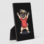 ダビングおもしろいダブパグドッグペットダンスアニマルパピー フォトプラーク (側面)