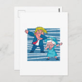 ダビングおもしろいトランプ女王イングランドのグラフィックス漫画 ポストカード (正面/裏面)