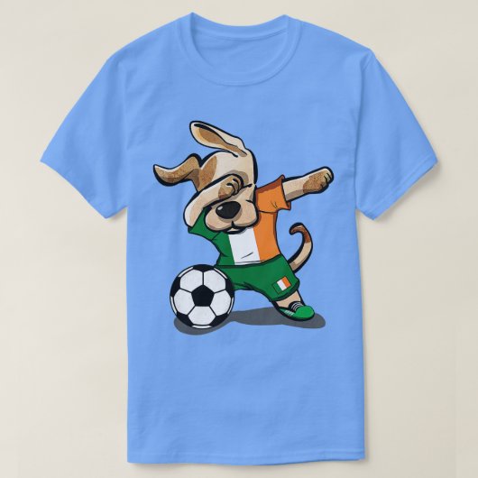 ダビングおもしろいドッグアイルランドサッカージャージおもしろいアイリス Tシャツ (デザイン正面)