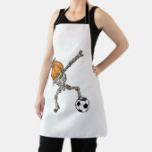 ダビングおもしろいパンプキンヘッドサッカーギフトアイディア エプロン (インサイチュ)