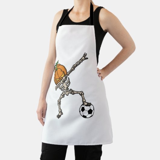ダビングおもしろいパンプキンヘッドサッカーギフトアイディア エプロン (インサイチュ)
