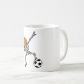 ダビングおもしろいパンプキンヘッドサッカーギフトアイディア コーヒーマグカップ (正面右)