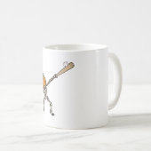 ダビングおもしろいパンプキンヘッド野球ギフトアイディア コーヒーマグカップ (正面右)