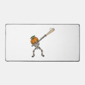 ダビングおもしろいパンプキンヘッド野球ギフトアイディア デスクマット (正面)