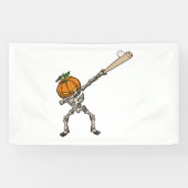 ダビングおもしろいパンプキンヘッド野球ギフトアイディア 横断幕 (横)