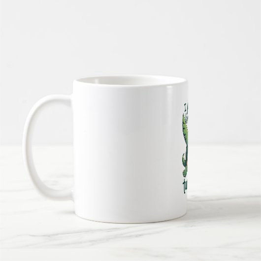ダビングするウミガメ 私はただ亀が大好きなのよ コーヒーマグカップ (左)