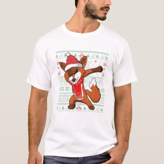 ダビングするキツネのひどいクリスマス Tシャツ