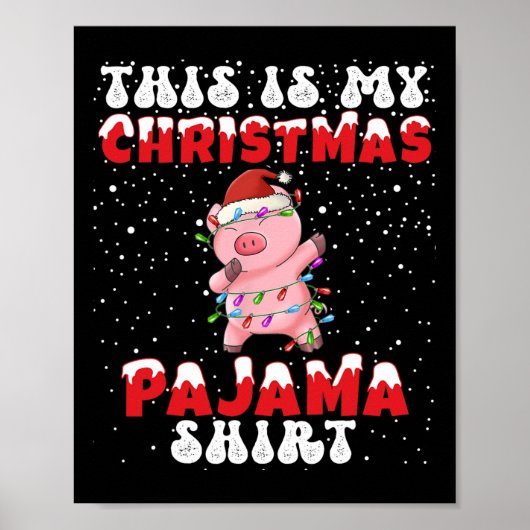 ダビングするクリスマスパジャマTシャツが僕のもの ポスター (正面)