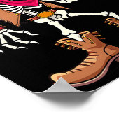 ダビングのスケルトンのカウボーイハロウィーンの衣装キッズボーイ ポスター (角)