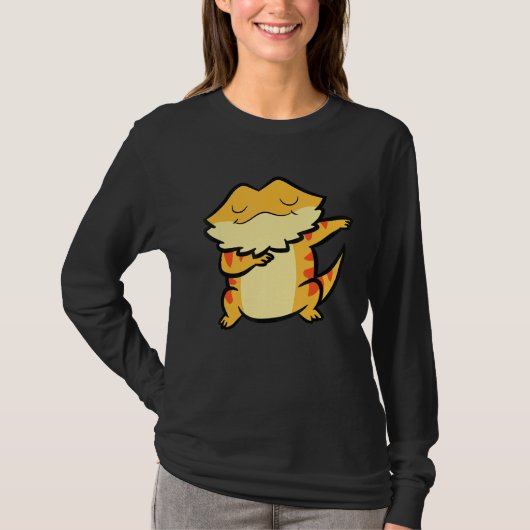 ダビングひげ竜爬虫類リザードヒゲドラッグ Tシャツ (正面)