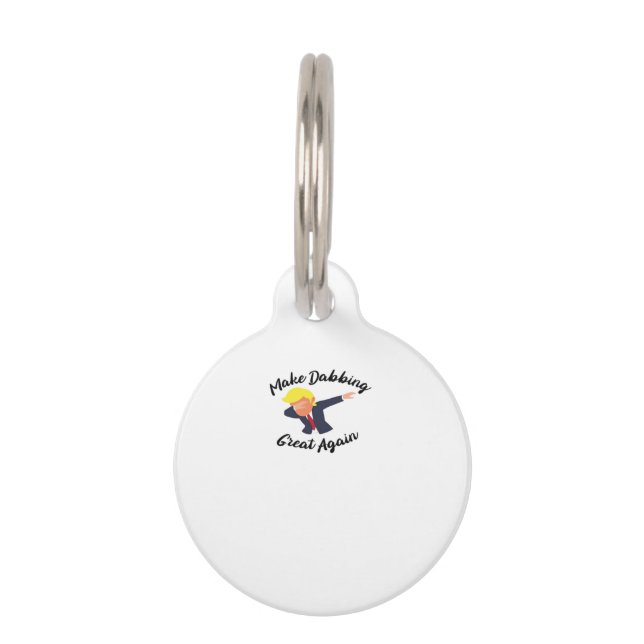 ダビングを再素晴らし行デザインクラシック ペット　ネームタグ (正面)