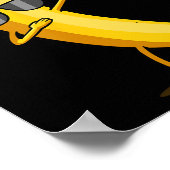 ダビングイエローバナナ – ダブおもしろい踊りフルーツ ポスター (角)