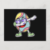 ダビングイースターバニー卵狩りバスケットキッズボーイズ ポストカード (正面)