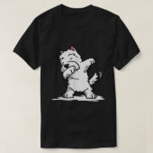 ダビングウェスティーおもしろいウエストハイランドホワイトテリア Tシャツ (デザイン正面)