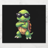 ダビングウミガメ救動物愛好家ザカメ( スパークリングワインラベル (シングルラベル)