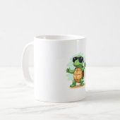 ダビングウミガメ救動物愛好家ザカメT コーヒーマグカップ (正面左)