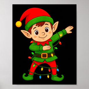 ダビングエルフシャツコスチューム クリスマスチーム メンズ ボーイズ ポスター