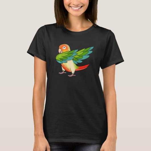 ダビングオウムI緑の頬パイナップルの構成 Tシャツ (正面)