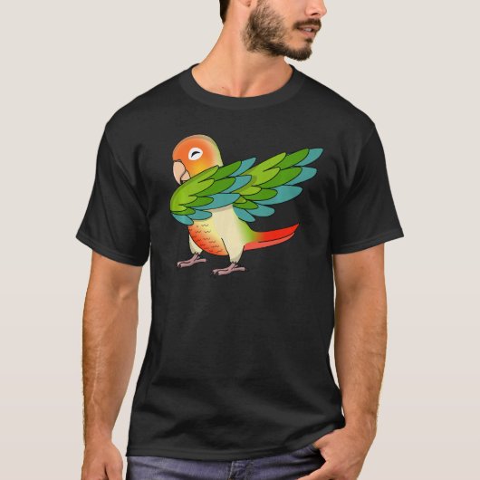 ダビングオウムI緑の頬パイナップルの構成 Tシャツ (正面)