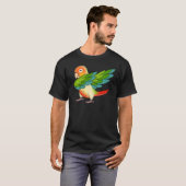 ダビングオウムI緑の頬パイナップルの構成 Tシャツ (正面フル)
