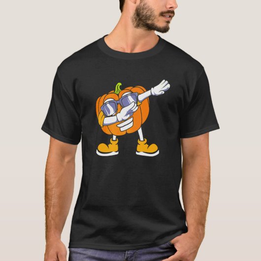ダビングカボチャの頭 ハロウィン Tシャツ (正面)
