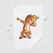 ダビングキリンTシャツGiraffes おもしろい Dab Dance T ゴルフタオル (インサイチュ)