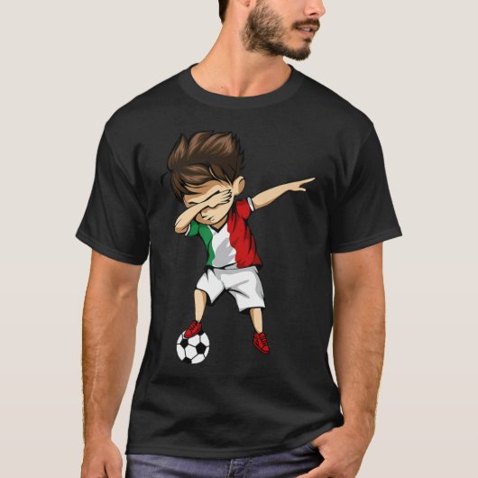 ダビングサッカーボーイイタリアジャージイタリアンガールpowe tシャツ (正面)