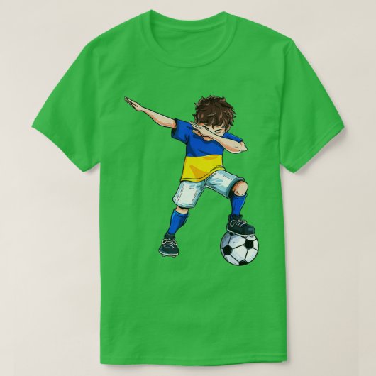 ダビングサッカーボーイウクライナサッカーギフト Tシャツ (デザイン正面)