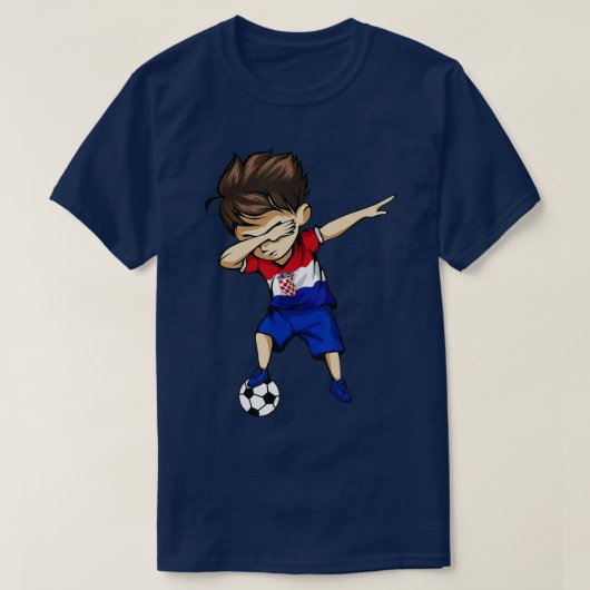 ダビングサッカーボーイクロアジャージークロアチアフットバル Tシャツ (デザイン正面)