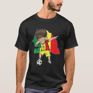 ダビングサッカーボーイセネガルジャージ – セネガルの地図Fl Tシャツ