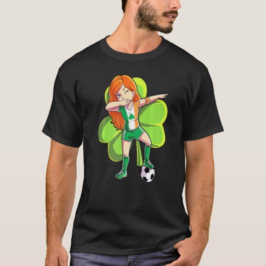 ダビングサッカー女子St patricks dayキッズウィメンイレ Tシャツ (正面)