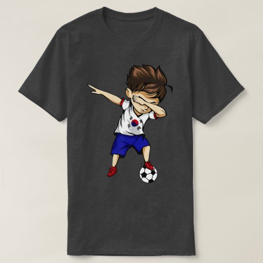 ダビングサッカー少年サウスコリアジャージー韓国足 Tシャツ (デザイン正面)
