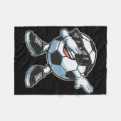 ダビングサッカーLl選手 _2 フリースブランケット (正面(横))