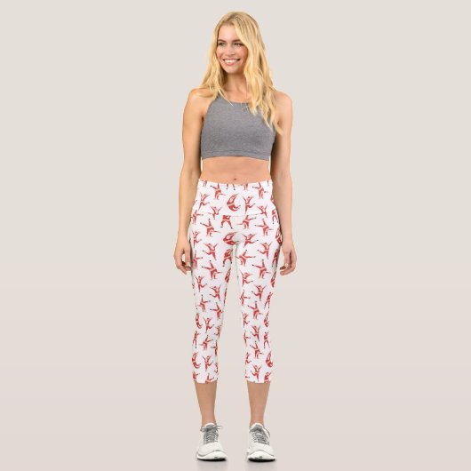 ダビングサンタおもしろいクリスマス カプリレギンス (正面)