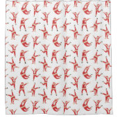 ダビングサンタおもしろいクリスマス シャワーカーテン (正面)