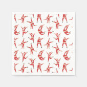 ダビングサンタおもしろいクリスマス スタンダードカクテルナプキン (正面)