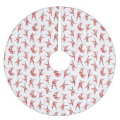 ダビングサンタおもしろいクリスマス ブラッシュドポリエステルツリースカート (正面)