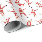 ダビングサンタおもしろいクリスマス ラッピングペーパー (ロールコーナー)