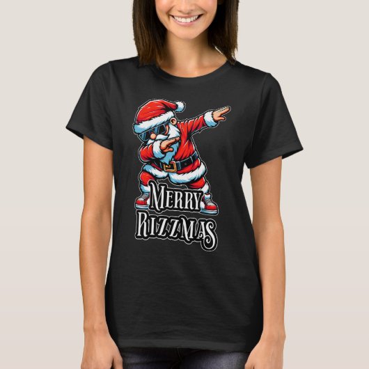 ダビングサンタの楽しいクリスマス メリー・リズマス Tシャツ (正面)
