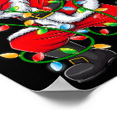 ダビングサンタクリスマスライトガールズボーイズキッズクリスティマ ポスター (角)