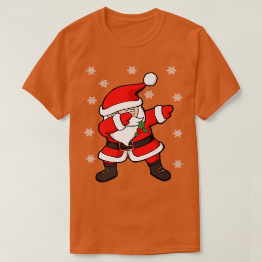 ダビングサンタクロースおもしろいクリスマスプレミアム Tシャツ (デザイン正面)