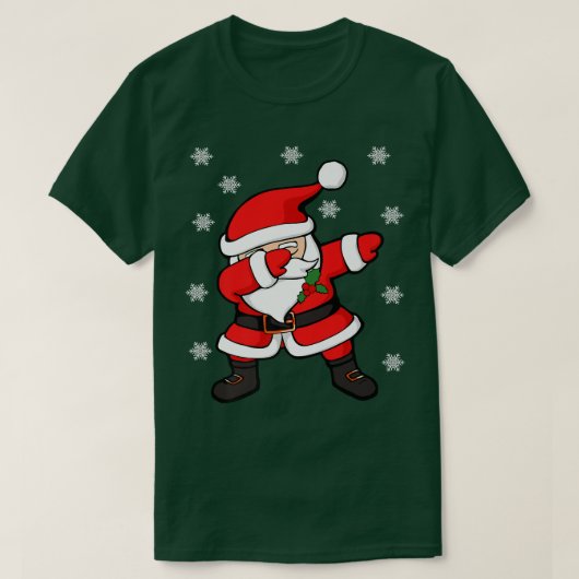 ダビングサンタクロースおもしろいクリスマスプレミアム Tシャツ (デザイン正面)
