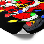 ダビングサンタクロースのクリスマスツリーライトボーイズ子供 ポスター (角)