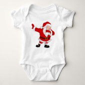 ダビングサンタクロースクリスマスホリデーダブ ベビーボディスーツ (正面)