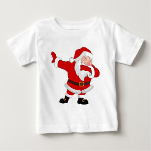 ダビングサンタクロースクリスマスホリデーダブ ベビーTシャツ