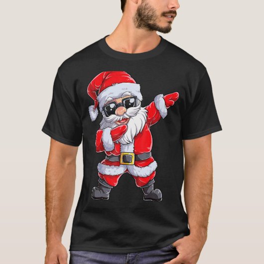 ダビングサンタクロースクリスマスボーイズ男性クリスマスダブダ Tシャツ (正面)