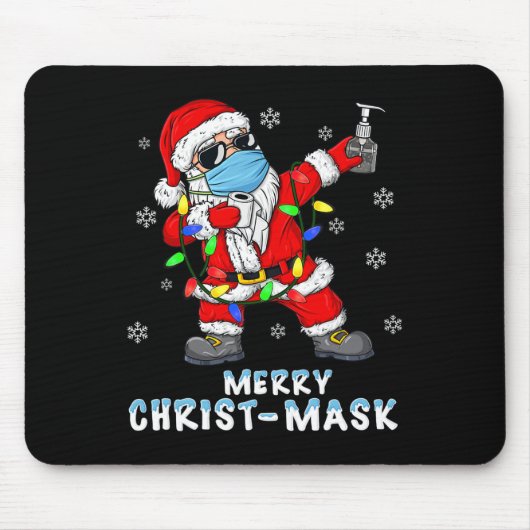 ダビングサンタクロースメリークリスマスクリスマスおもしろいダブ マウスパッド (正面)