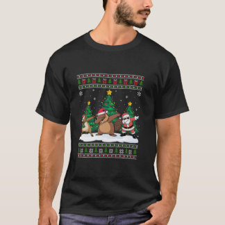 ダビングサンタトナディアビーバーツリーライト醜いXma Tシャツ